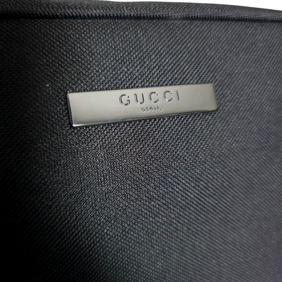 Gucci Beauty Canvas Makeup Bag Black NWOT Travel Cosmetics Pouch - Picture 11 of 17
